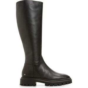 Stuart Weitzman Ultra Lug Platform Knee High Boots Black Leather US 7 MSRP $850